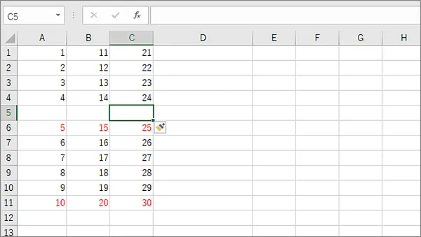 Excel挿入ショートカット