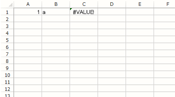 Excel #Value!