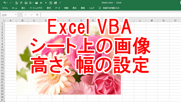 Excel VBA シート上の画像のサイズを変更する-Height、Width