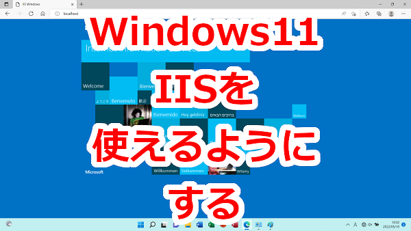 Windows11でIISを使えるようにする